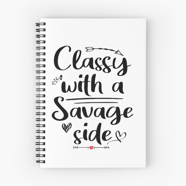Item preview, classy with a savage side , Funny T-shirt, Funny Shirts, Unisex tees, Shirts with quotes, Shirts with sayings, designed and sold by Noussairox.