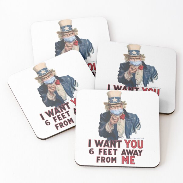 Item preview, Retro Uncle Sam I want you 6 feet away social distance antisocial introvert shirt designed and sold by thearttist.