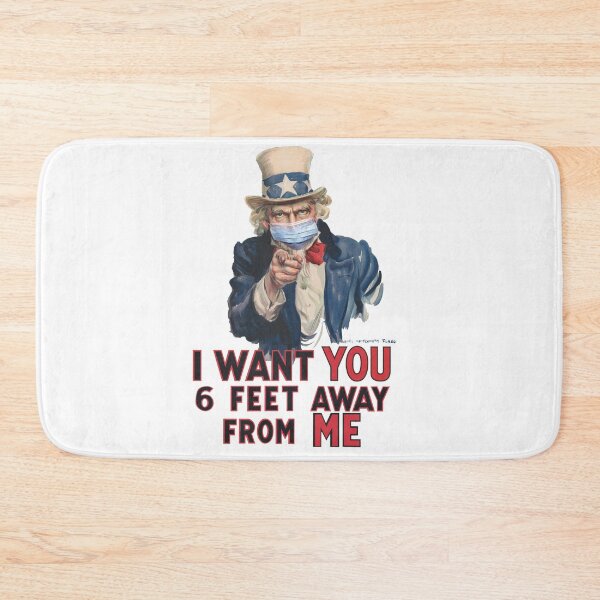 Item preview, Retro Uncle Sam I want you 6 feet away social distance antisocial introvert shirt designed and sold by thearttist.