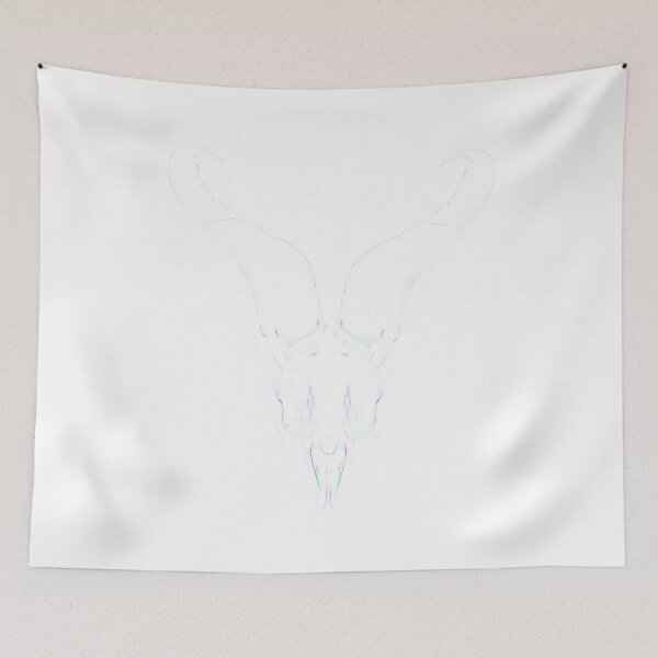 Item preview, Wireframe 3d Impala Skull designed and sold by AceOneDesign.