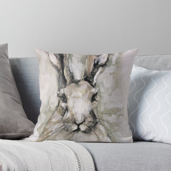 Item preview, White Rabbit Portrait painting designed and sold by Julie Mayo.