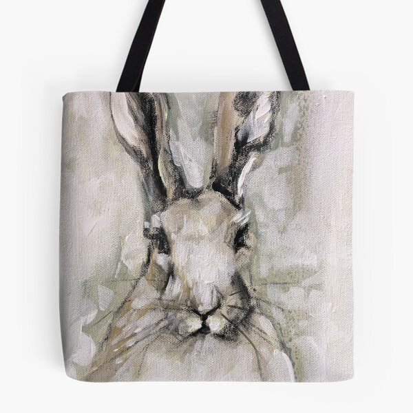 Item preview, White Rabbit Portrait painting designed and sold by Julie Mayo.