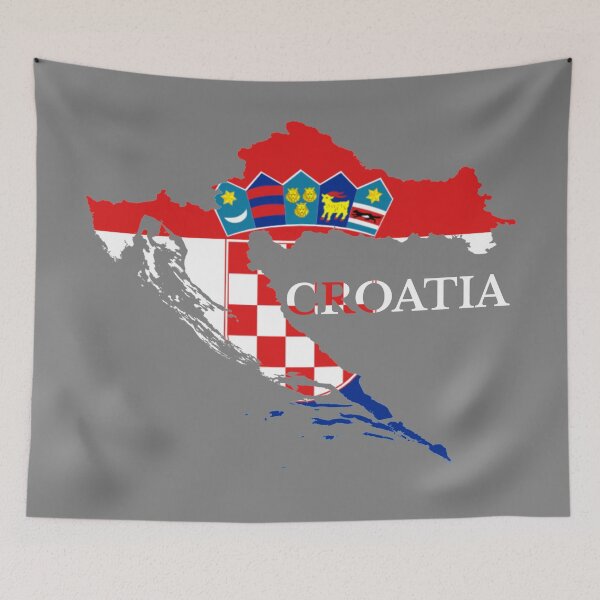 Item preview, Croatia Flag Map designed and sold by marosharaf.