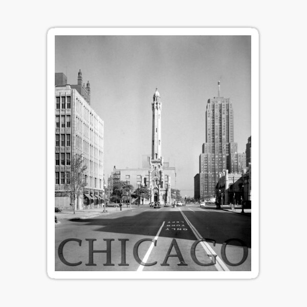 Item preview, Chicago iconic Water Tower landmark circa 1950 designed and sold by thearttist.