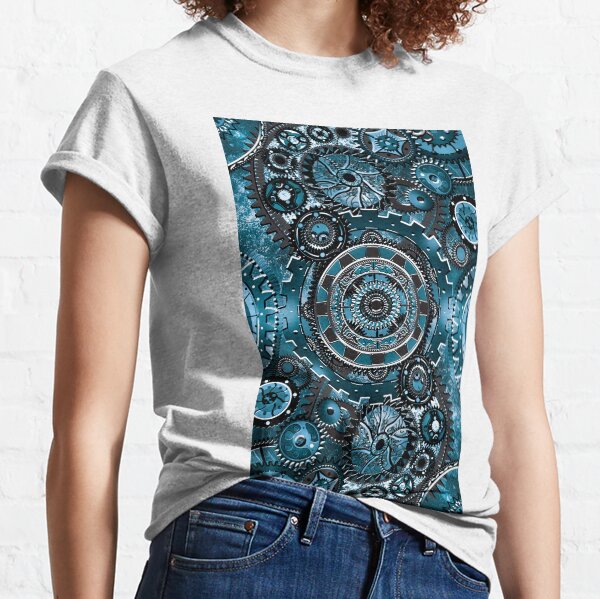 Blue Gear Wall Classic T-Shirt