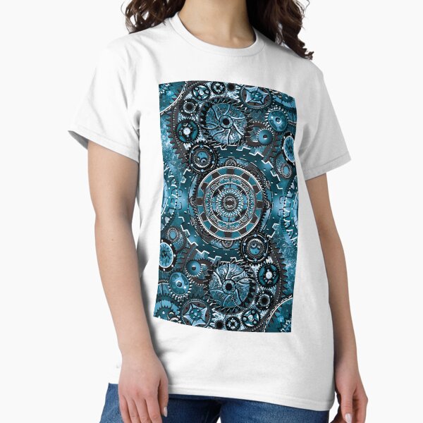 Blue Gear Wall Classic T-Shirt
