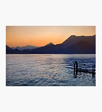Fishing at sunset Photographic Print