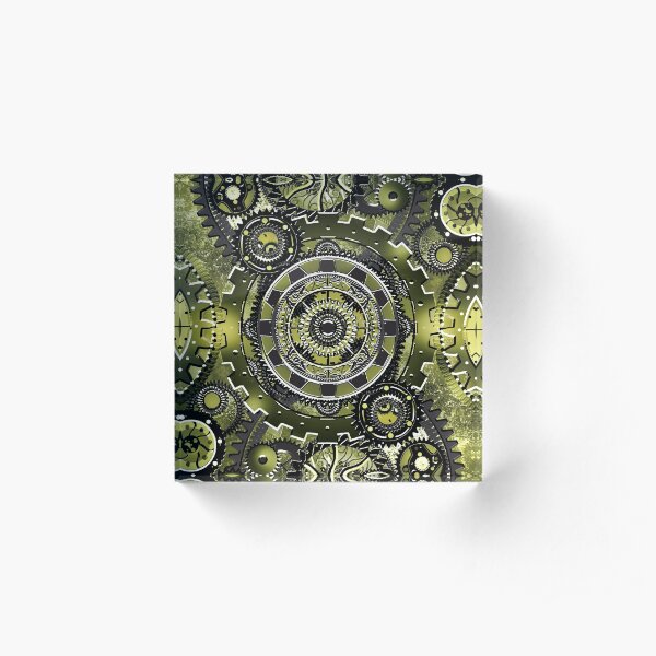 Green Gear Wall Acrylic Block