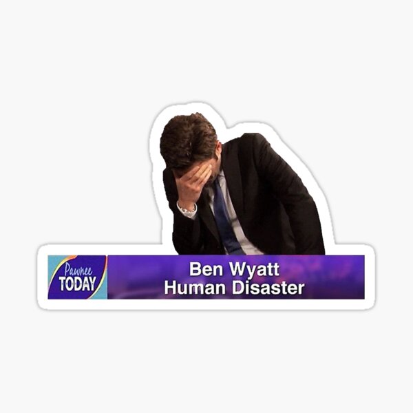 Aperçu de l'œuvre ben wyatt, désastre humain | parcs et loisirs créée et vendue par elliottbryan.