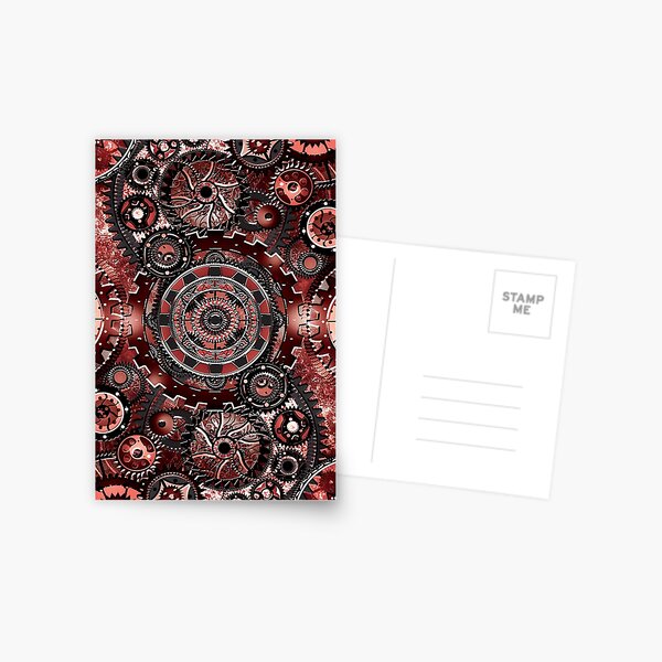Red Gear Wall Postcard