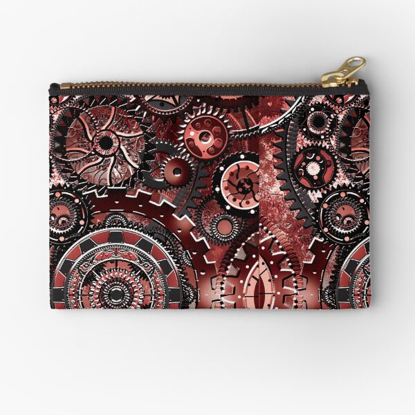 Red Gear Wall Zipper Pouch