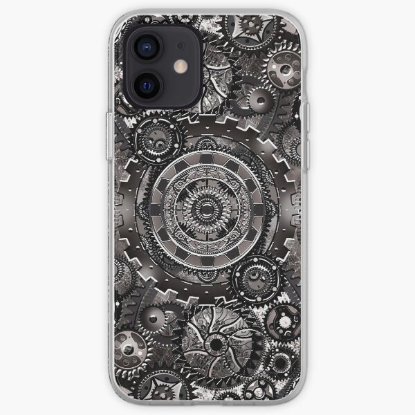 Grey Gear Wall iPhone Soft Case