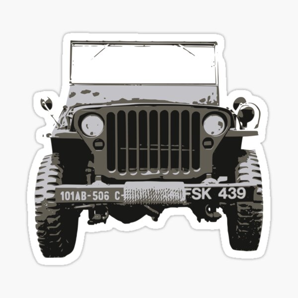 etiqueta Zombie brote equipo de respuesta-Early Jeep Cj Custom Vinilo calcomanía