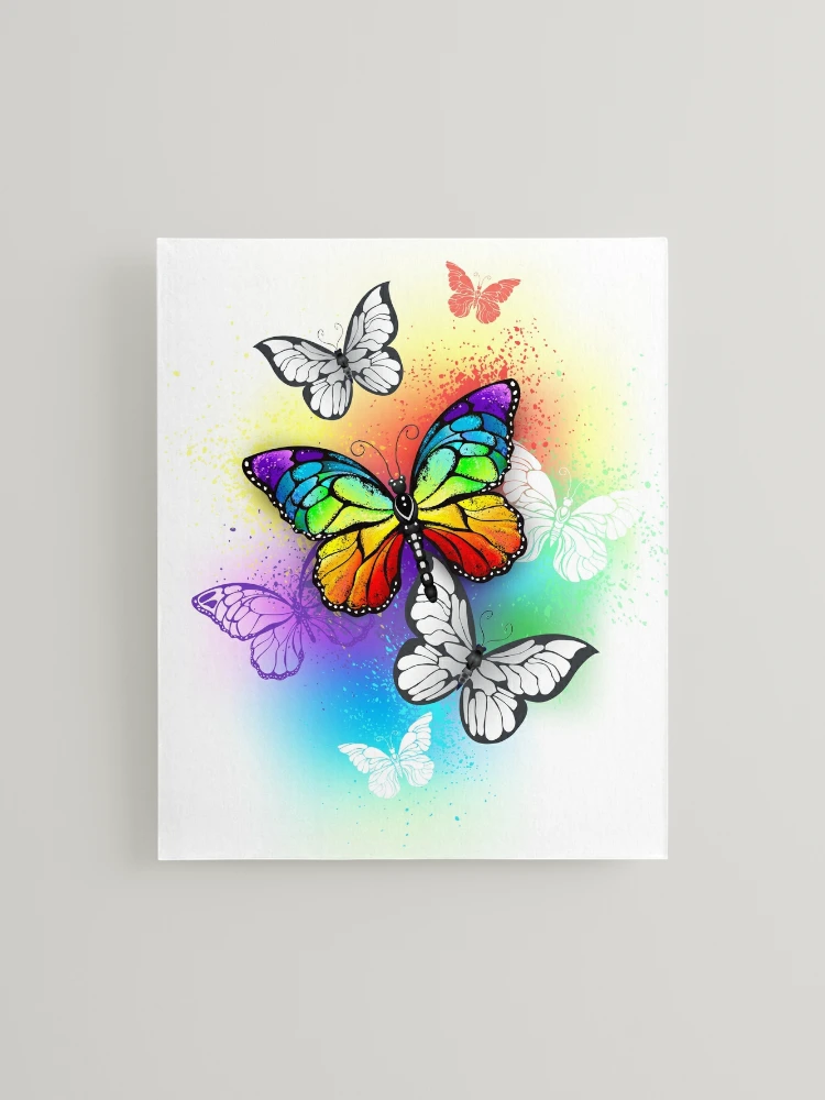 Rainbow Large Butterfly Wall Art