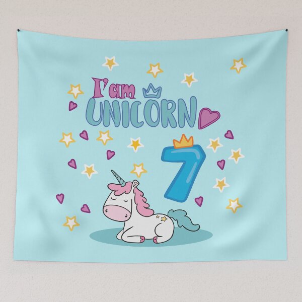 Item preview,  I am 7 years old unicorn designed and sold by olafekry.