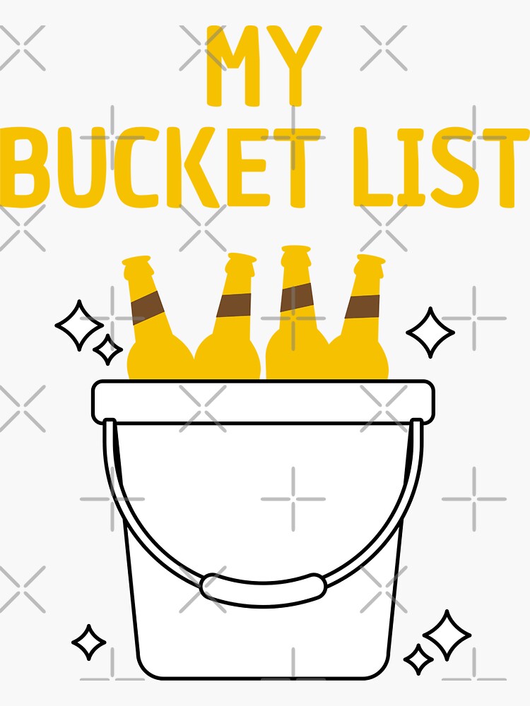 "My Bucket List" Sticker for Sale by razvigod Redbubble