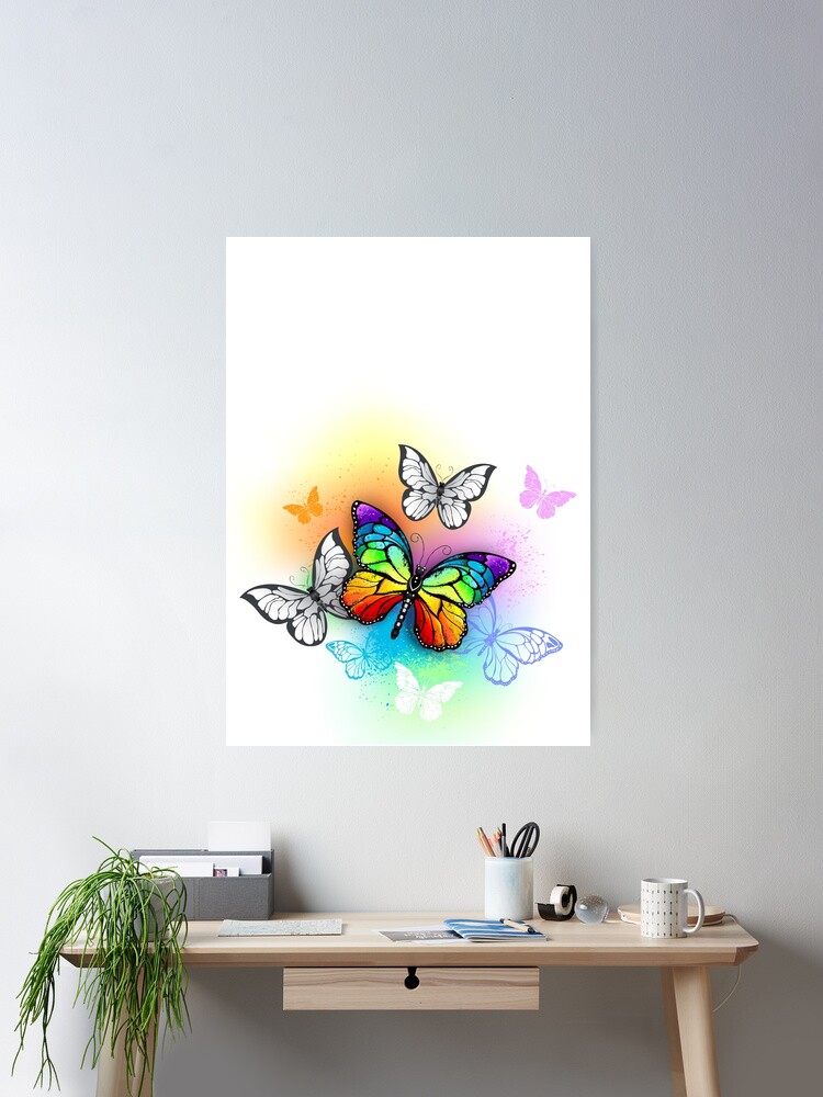 Rainbow Butterfly LV Poster