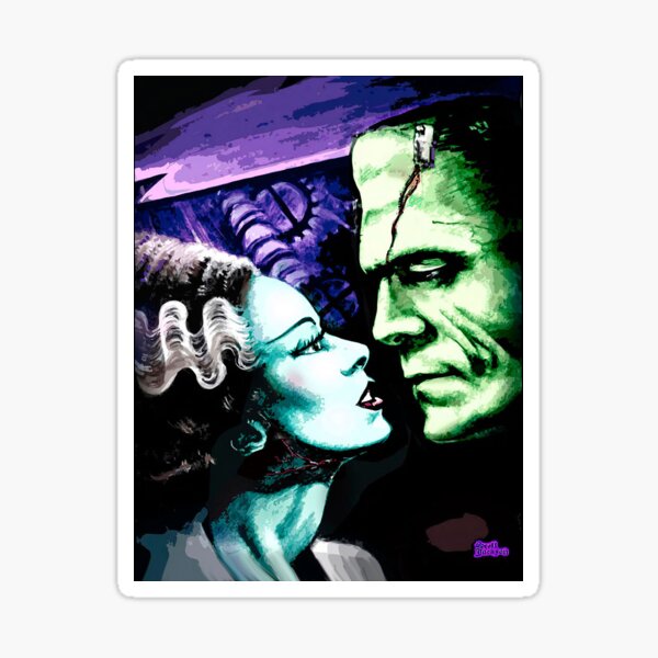Item preview, Bride & Frankie Monsters in Love designed and sold by themonsterstore.