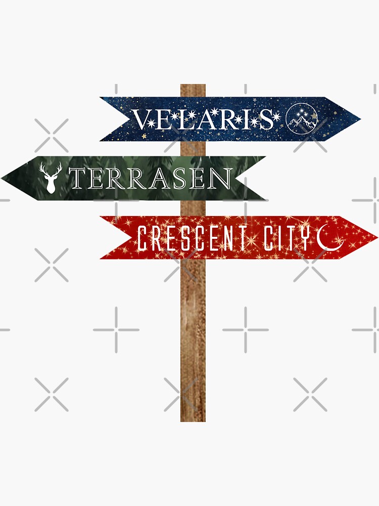 Thumbnail 3 of 3, Sticker, The Worlds of Sarah J Maas Crossroads designed and sold by juliarosenbe.