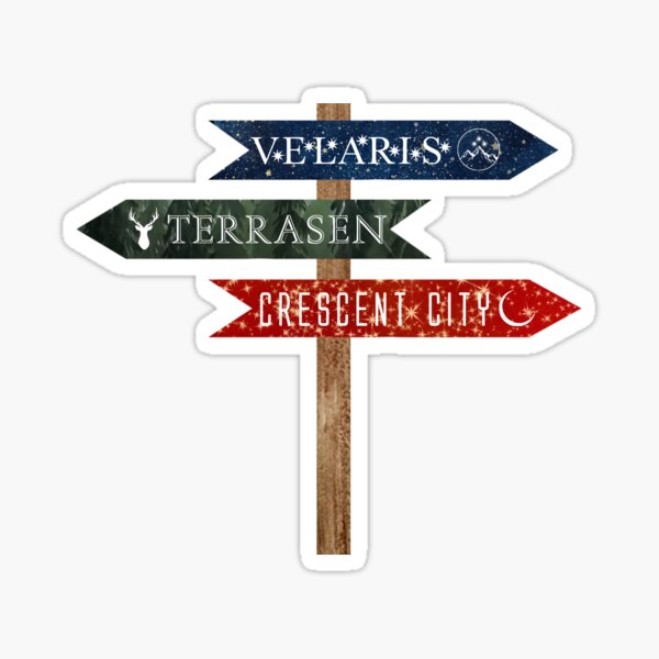 The Worlds of Sarah J Maas Crossroads Sticker for Sale by Julia Rosenberg