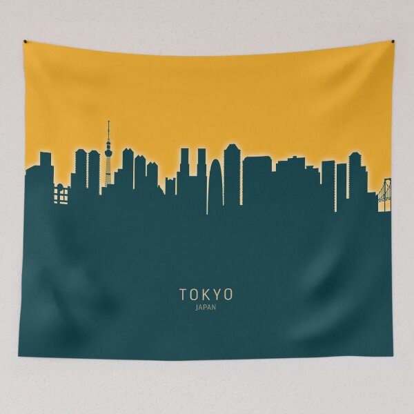 Artikelvorschau, Tokyo Japan Skyline entworfen und verkauft von ArtPrints.