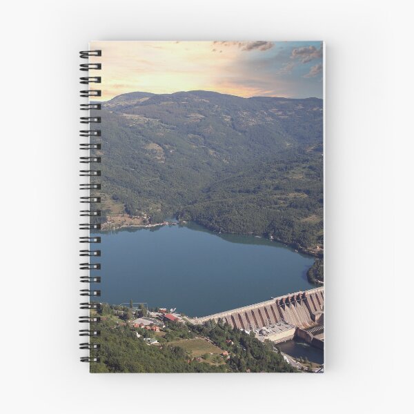 Item preview, hydroelectric power plant on river sunset landscape designed and sold by goceris.