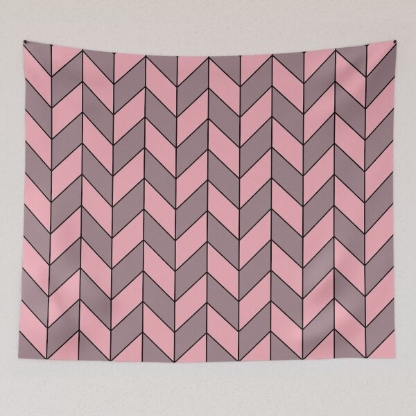 Item preview, Parallelogram Pattern with Outline 001 - Pink and Brown designed and sold by AmpersandCuster.