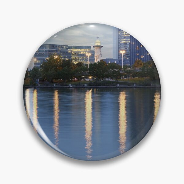 Item preview, Vienna skyline on the Danube river at sunset Austria designed and sold by goceris.