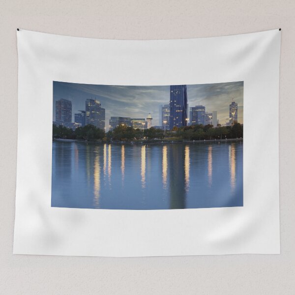 Item preview, Vienna skyline on the Danube river at sunset Austria designed and sold by goceris.