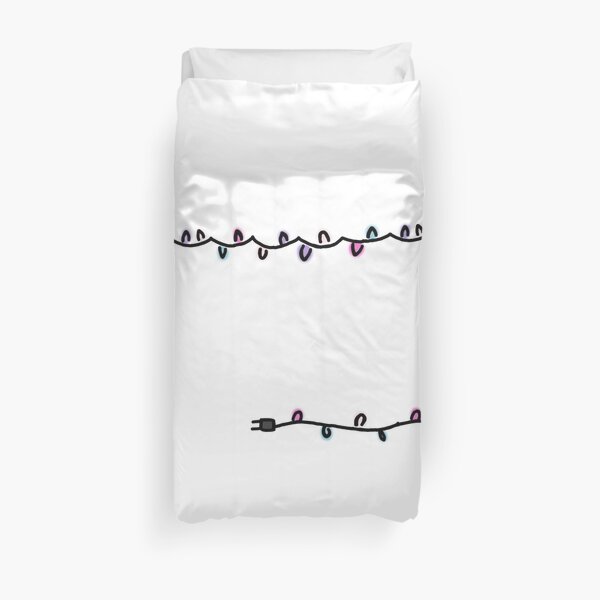 Pastel Christmas Lights Duvet Cover
