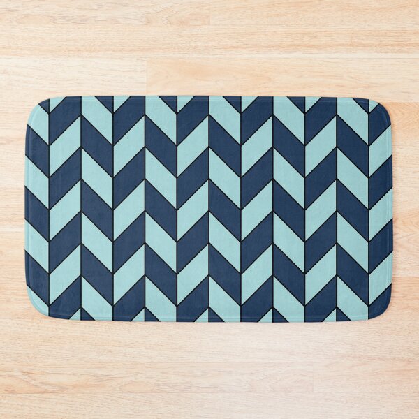 Item preview, Parallelogram Pattern with Outline 001 - Cyan Navy Blue designed and sold by AmpersandCuster.