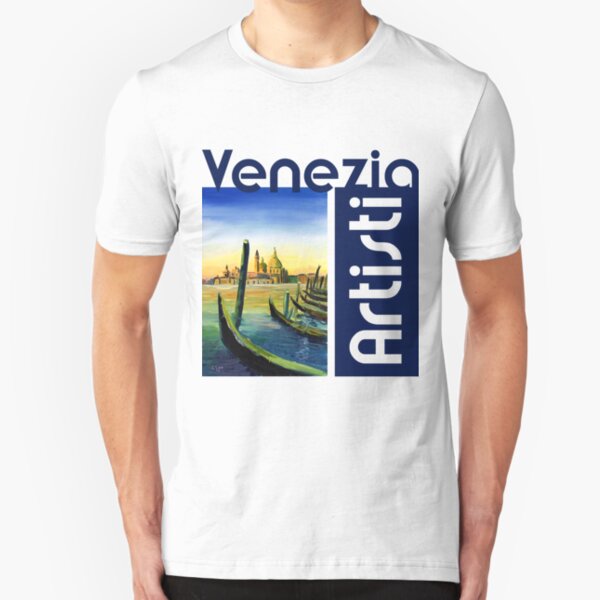 Venezia Artisti, Venedig Künstler Motiv: Santa Maria della Salute Slim Fit T-Shirt