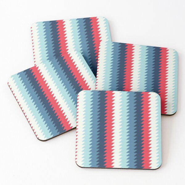 Item preview, Parallelogram Column Patter Gradient 002 - Red Blue Navy Cyan designed and sold by AmpersandCuster.