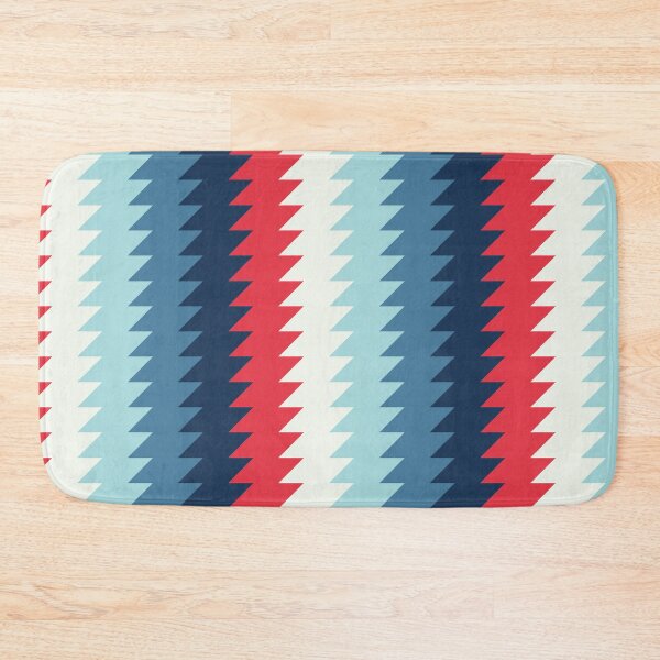 Item preview, Parallelogram Column Patter Gradient 002 - Red Blue Navy Cyan designed and sold by AmpersandCuster.