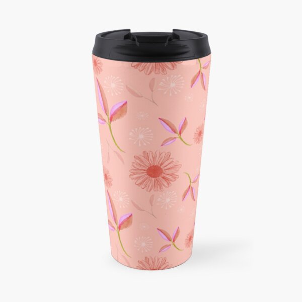 Pink Daisy Travel Coffee Mug