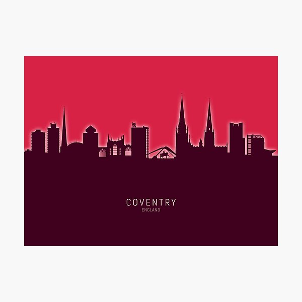 Item preview, Coventry England Skyline designed and sold by ArtPrints.