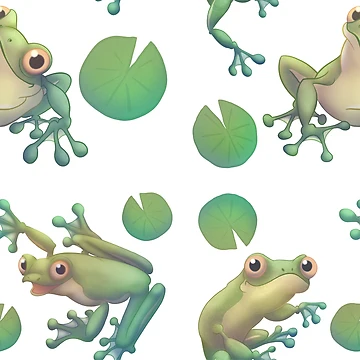 Artwork thumbnail, Tree Frog Pattern by Breakfast Candy