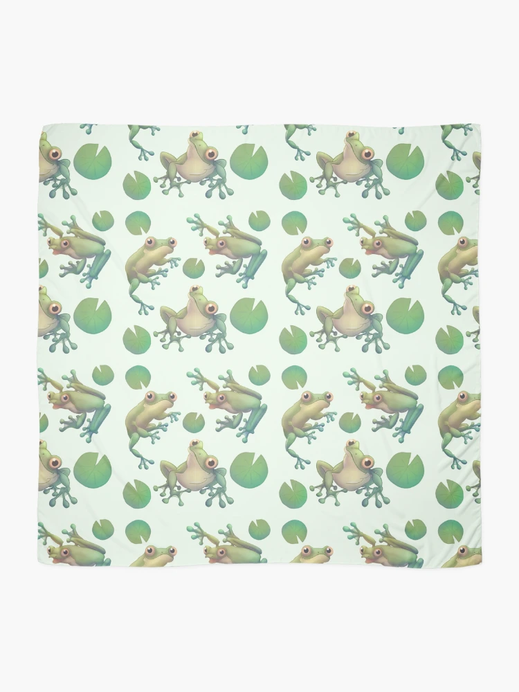 Thumbnail 2 of 3, Scarf, Tree Frog Pattern designed and sold by Breakfast Candy.