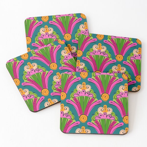 Item preview, Hand-Drawn Deco Fan in Gelati Brights (Pattern) designed and sold by PaisleyMcNoodle.
