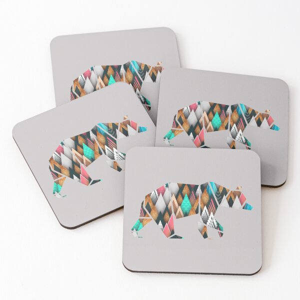 Item preview, Colourful Geometric Bear designed and sold by WildGeometric.
