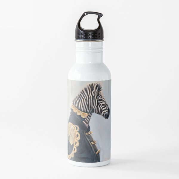 Captain Stripes Zebra Painting Water Bottle