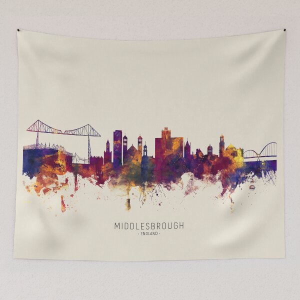 Item preview, Middlesbrough England Skyline designed and sold by ArtPrints.
