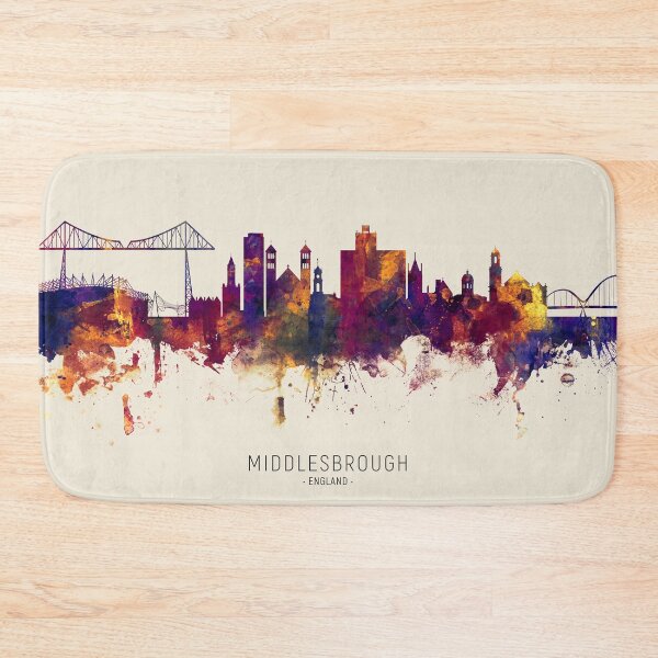 Item preview, Middlesbrough England Skyline designed and sold by ArtPrints.