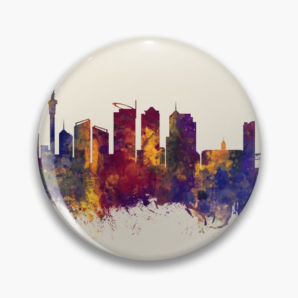 Item preview, Auckland New Zealand Skyline designed and sold by ArtPrints.