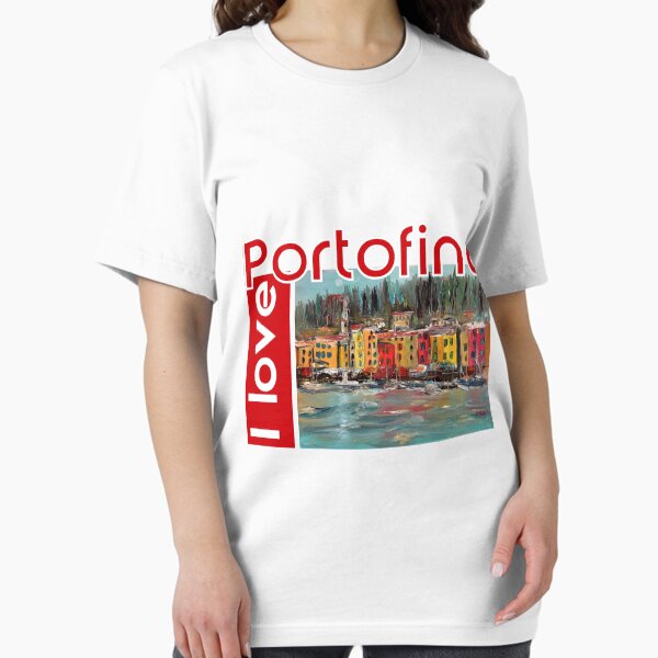 I love Portofino, Italy Liguria Art motif: Portofino harbor Essential T-Shirt