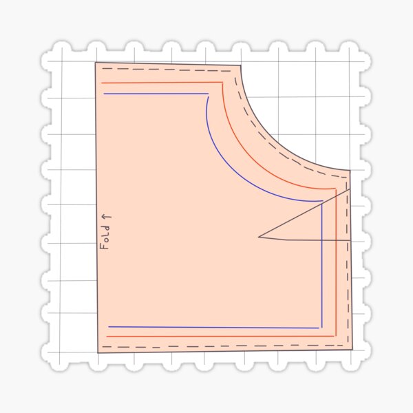 Sewing pattern print for seamstresses Sticker