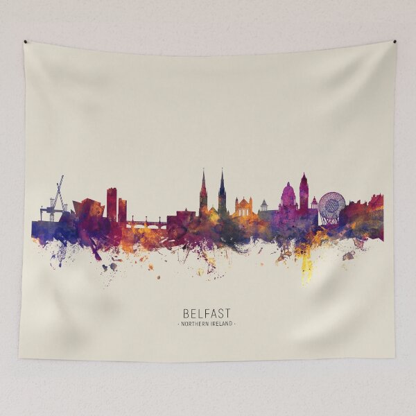 Item preview, Belfast Northern Ireland Skyline designed and sold by ArtPrints.