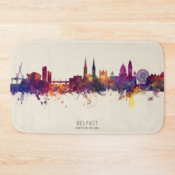 Item preview, Belfast Northern Ireland Skyline designed and sold by ArtPrints.