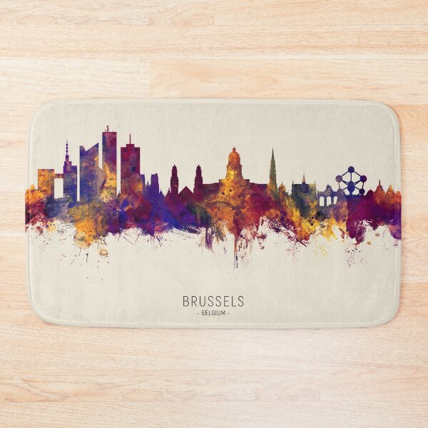 Item preview, Brussels Belgium Skyline designed and sold by ArtPrints.