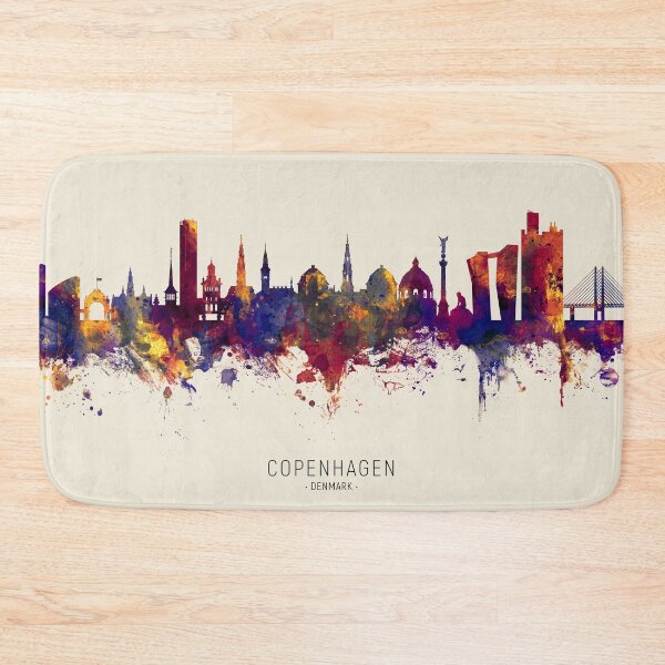 Item preview, Copenhagen Denmark Skyline designed and sold by ArtPrints.